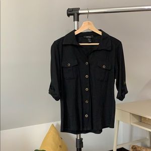 Button down black shirt